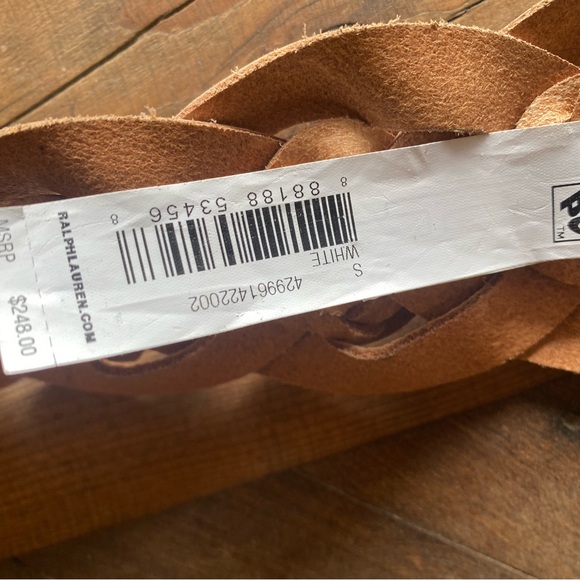 Polo by Ralph Lauren Off-White Braided Leather Belt main image 6